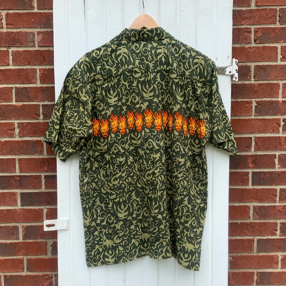 Vintage Hawaiian Tiki Button Up - Picture 2 of 4